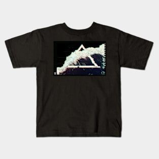 Glitch Art Shorebreak eats hipsters Kids T-Shirt